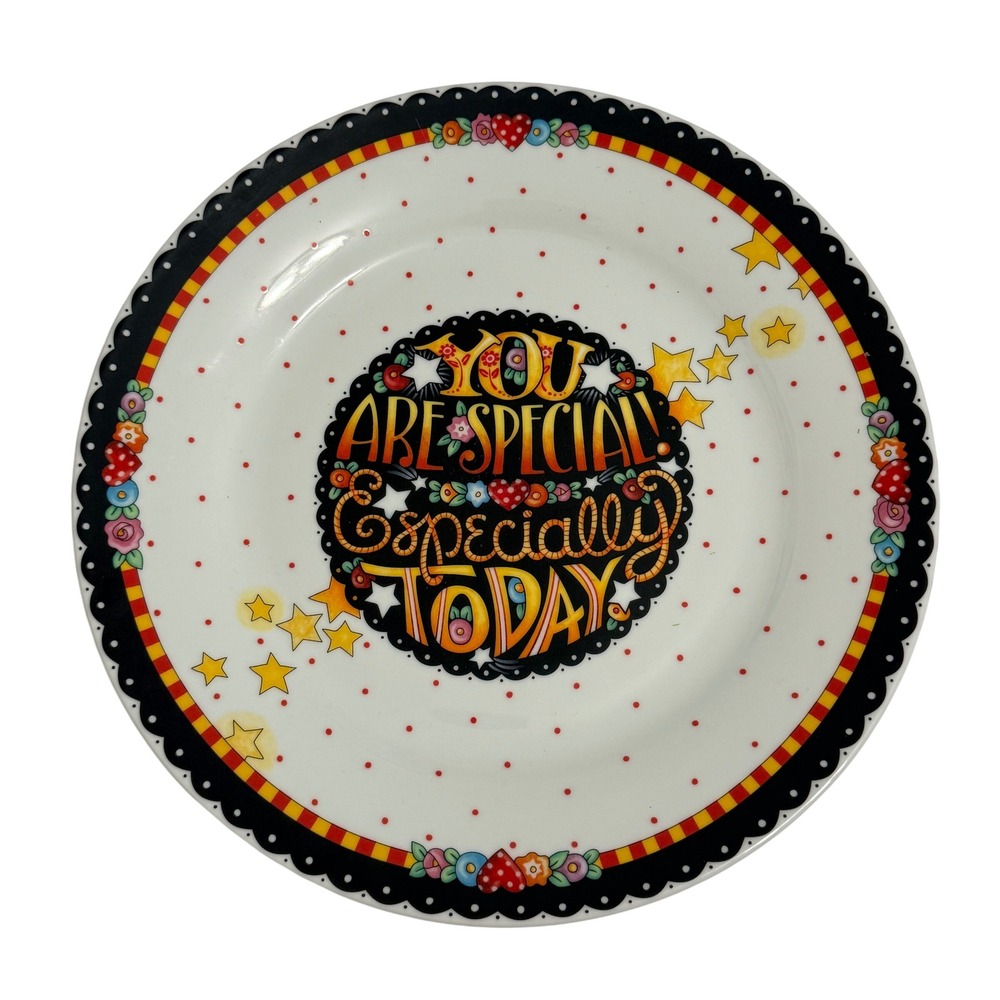 Mary Engelbreit You Are Special Especially Today Plate 10.5in Multicolor Ceramic